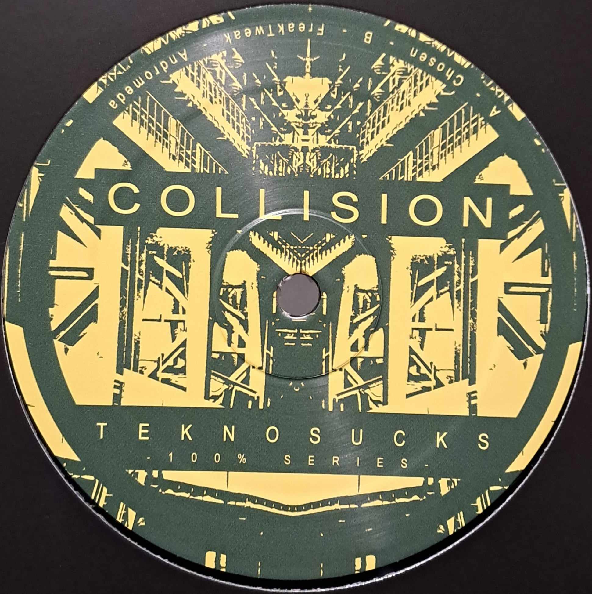 Tekno Sucks Records 100% Collision - vinyle acidcore
